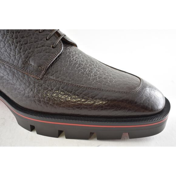 Christian Louboutin Mens Davisol Flat Brown Lug Sole Derby Oxford Loafer 43 10 main image 12